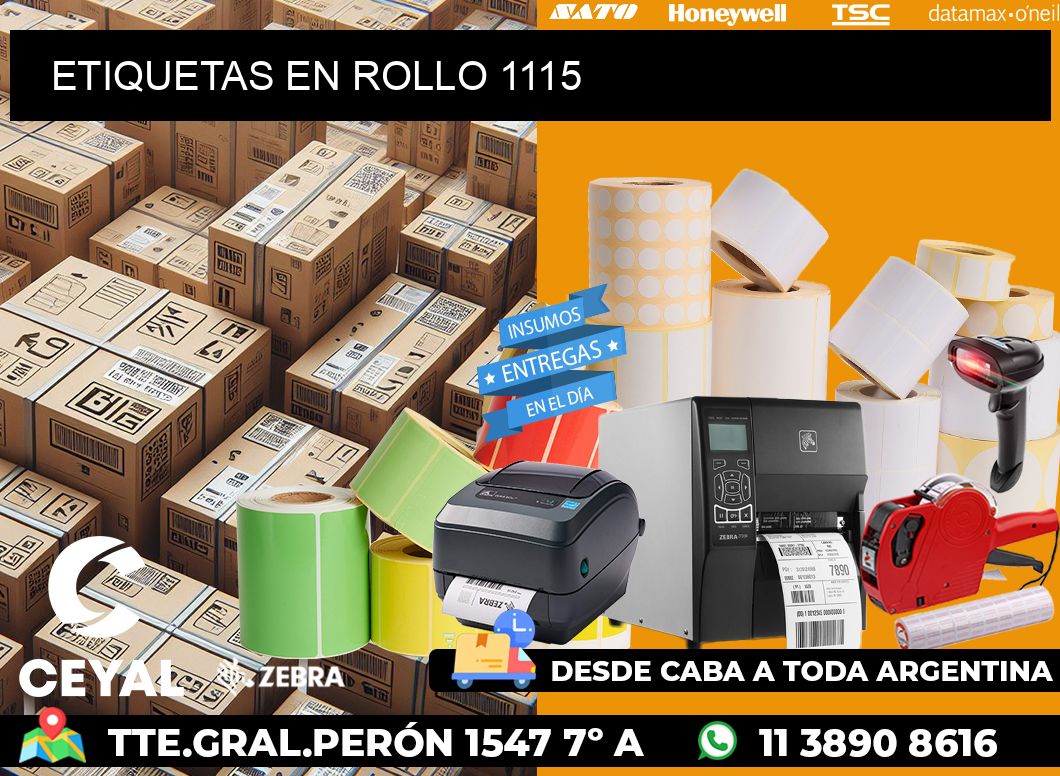 ETIQUETAS EN ROLLO 1115