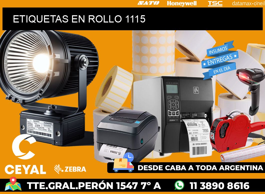 ETIQUETAS EN ROLLO 1115