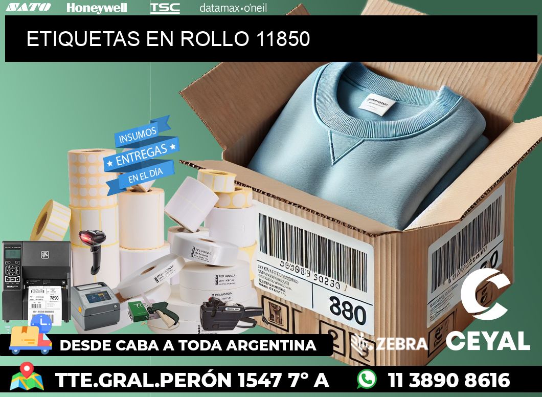 ETIQUETAS EN ROLLO 11850