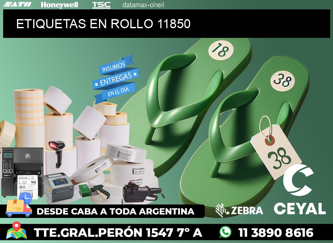 ETIQUETAS EN ROLLO 11850