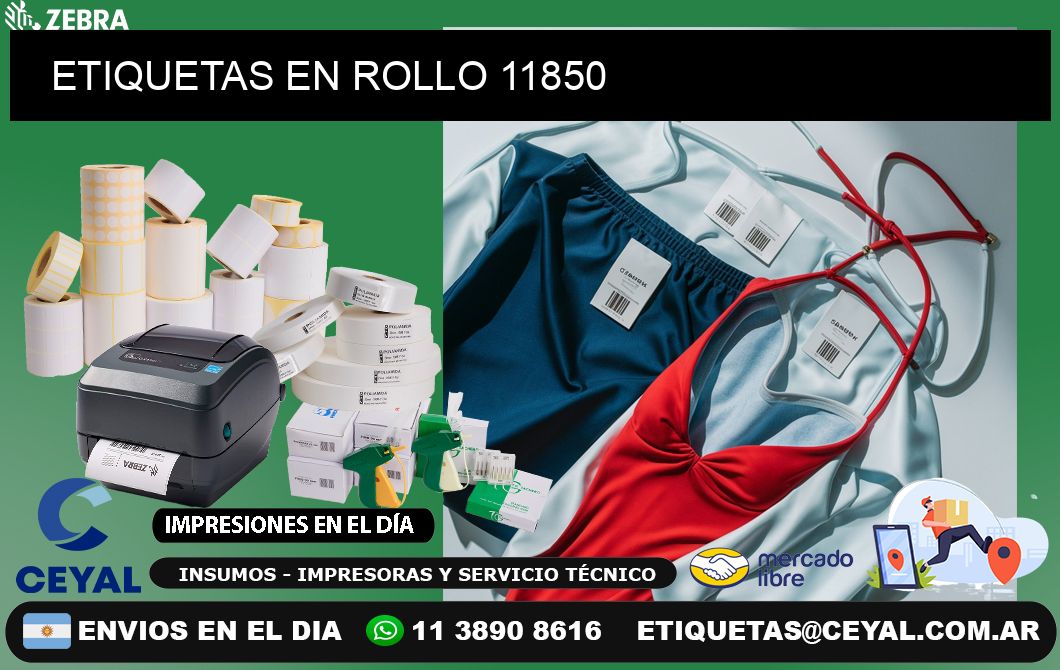 ETIQUETAS EN ROLLO 11850