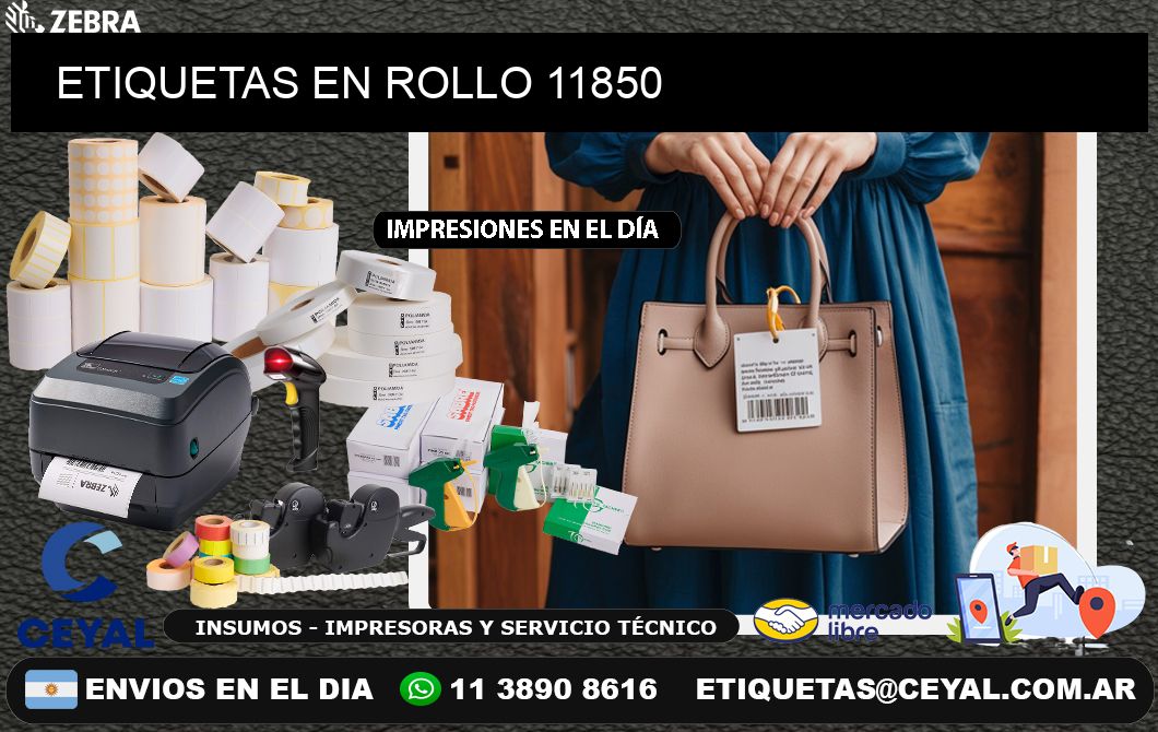 ETIQUETAS EN ROLLO 11850