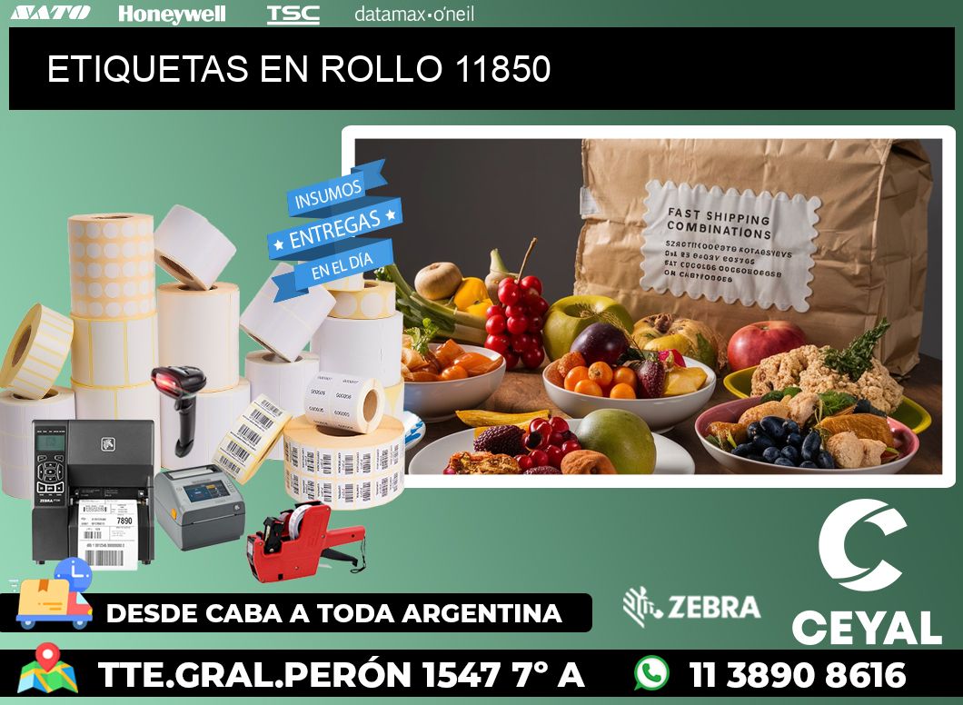 ETIQUETAS EN ROLLO 11850