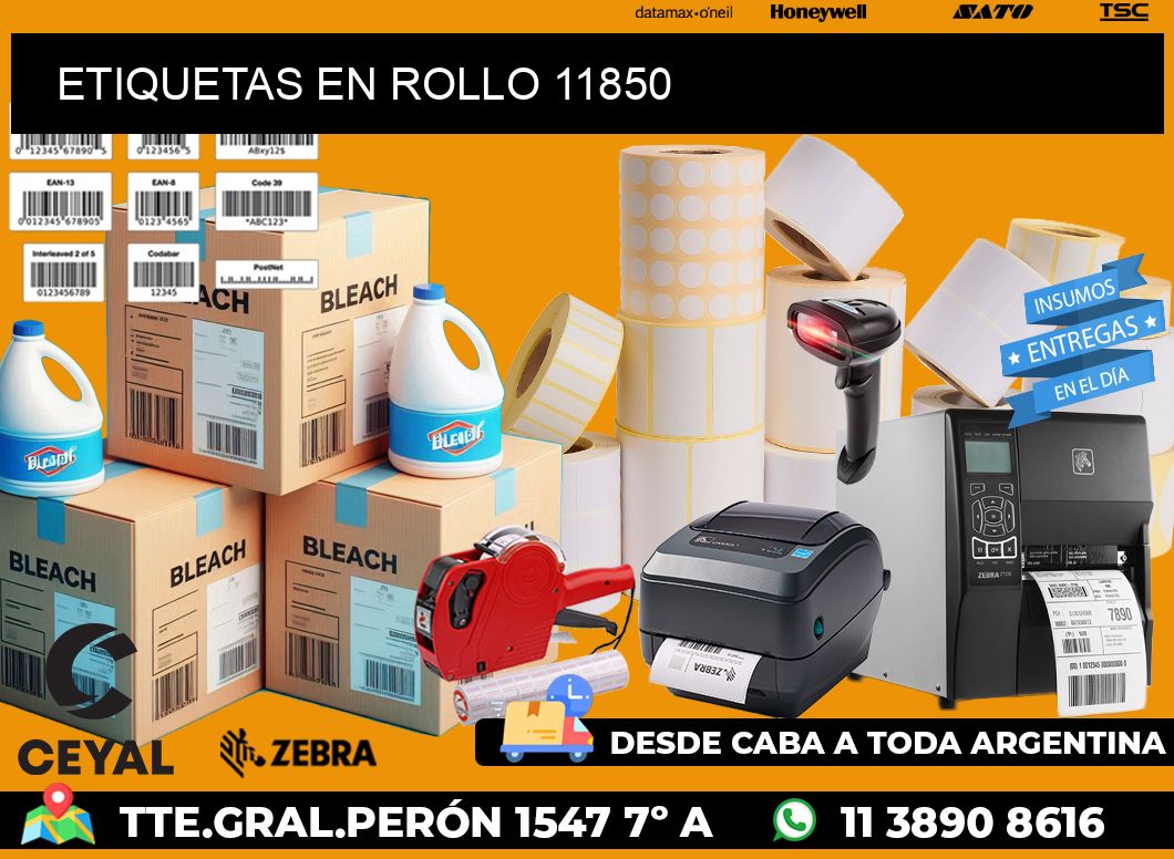 ETIQUETAS EN ROLLO 11850