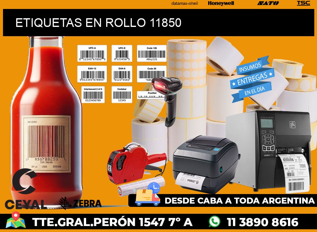 ETIQUETAS EN ROLLO 11850