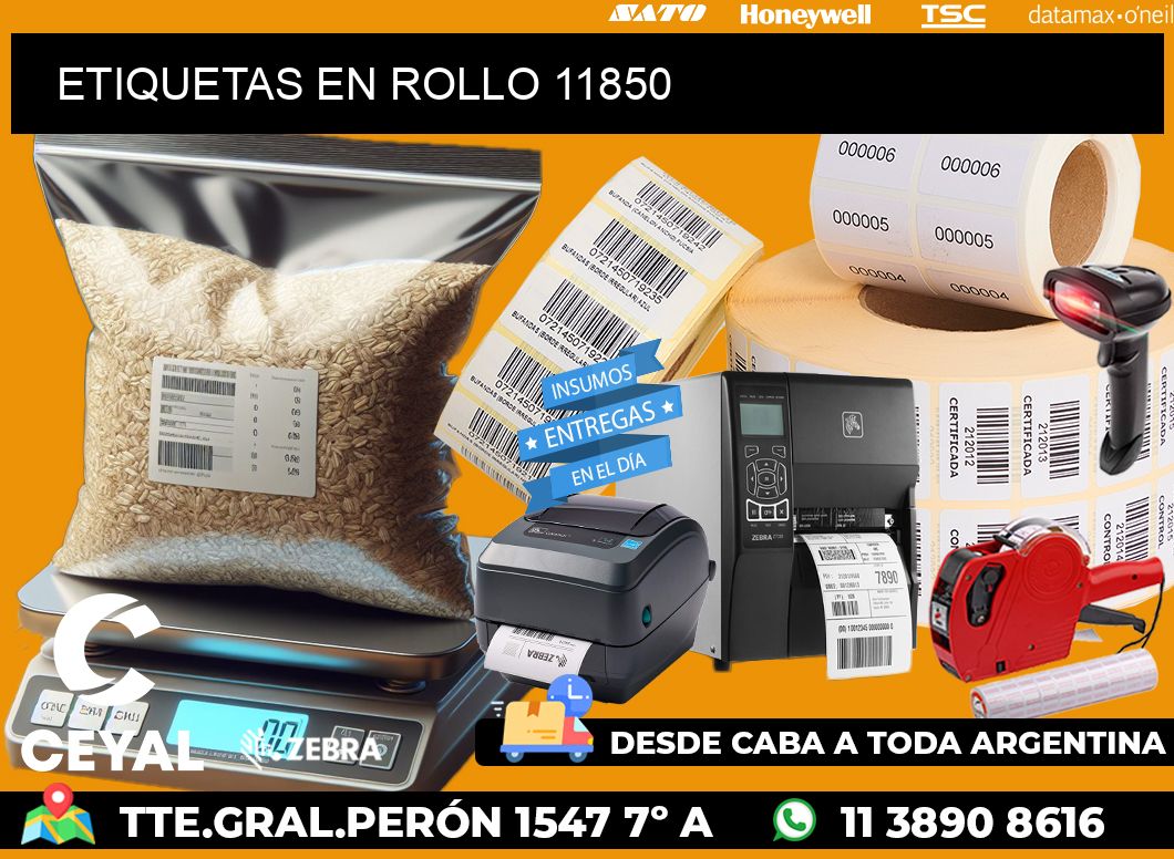 ETIQUETAS EN ROLLO 11850