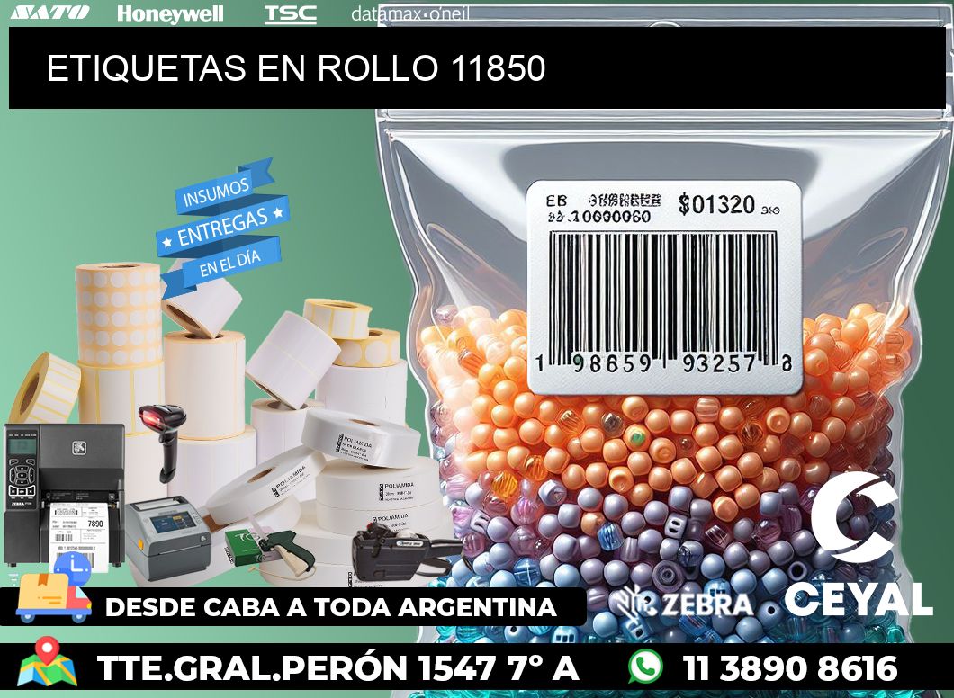 ETIQUETAS EN ROLLO 11850