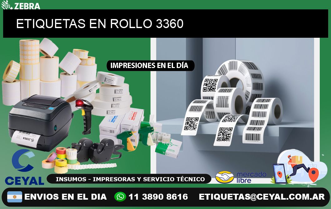 ETIQUETAS EN ROLLO 3360