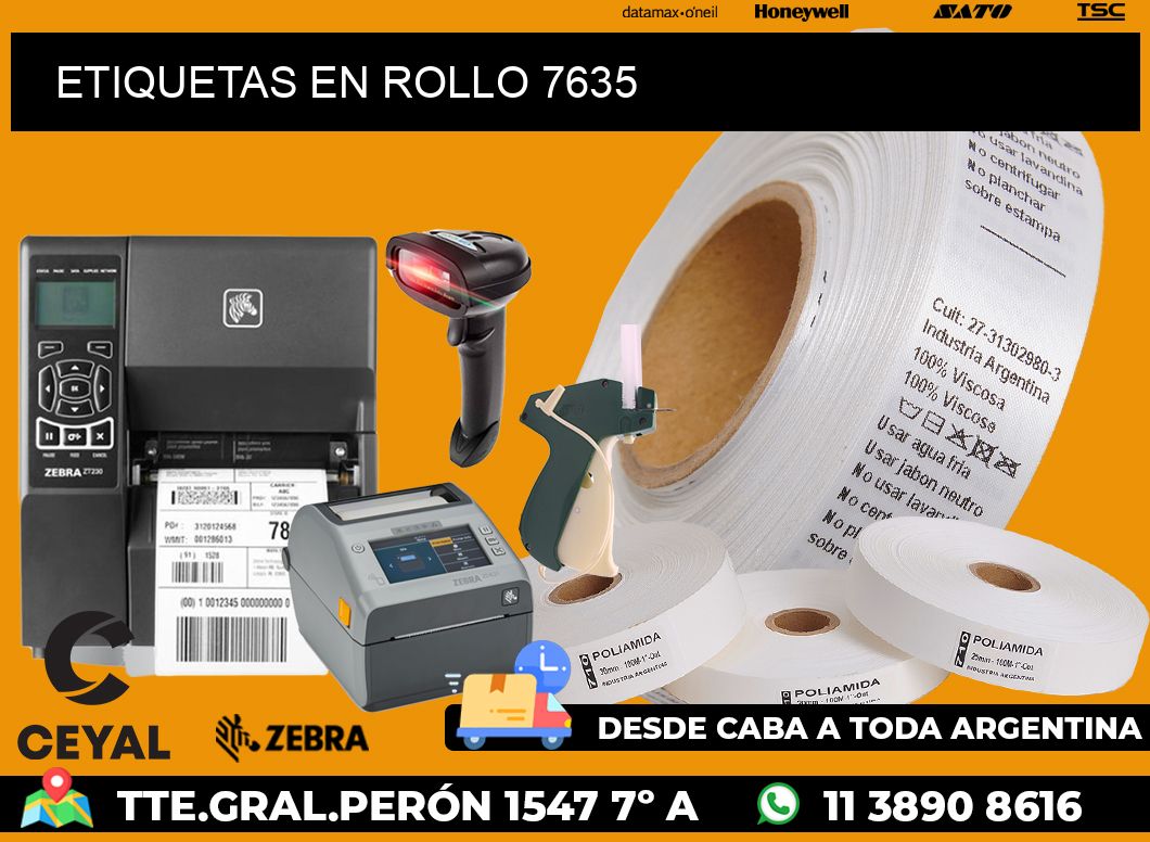 ETIQUETAS EN ROLLO 7635