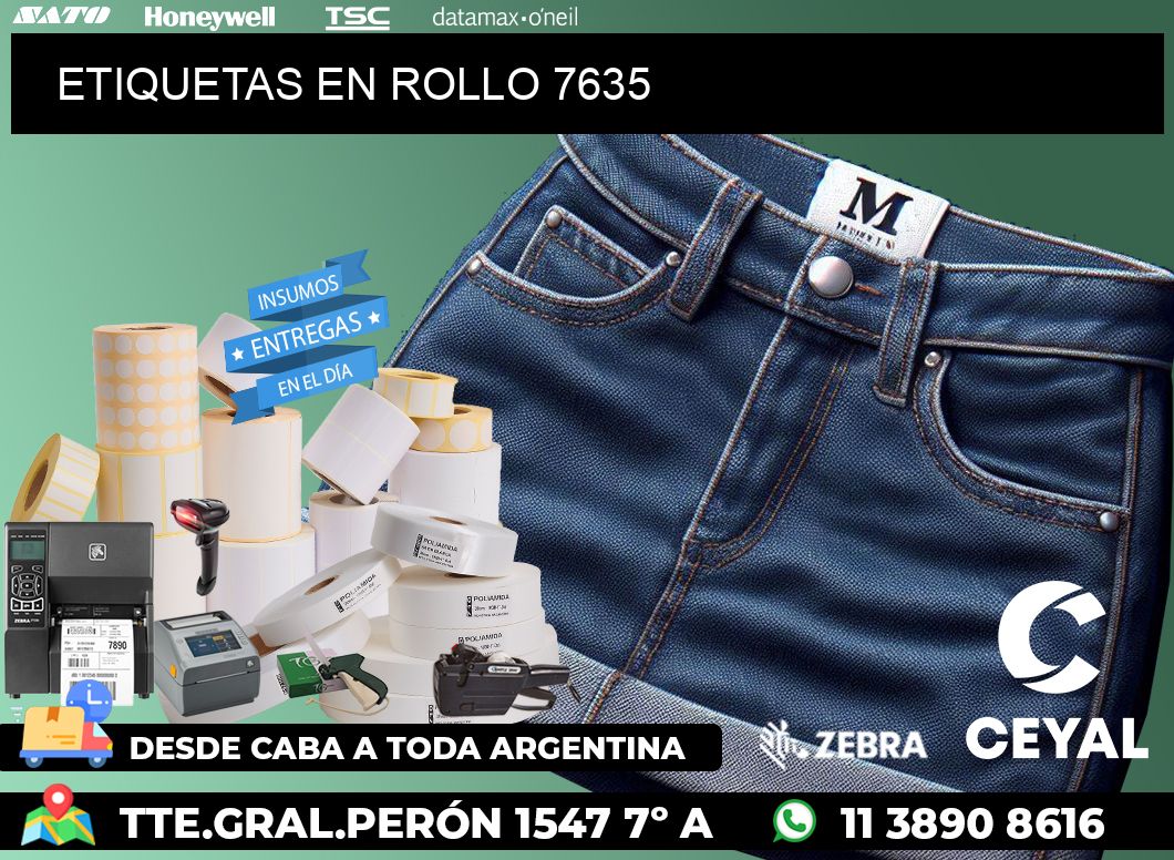 ETIQUETAS EN ROLLO 7635