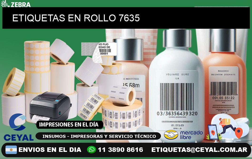 ETIQUETAS EN ROLLO 7635