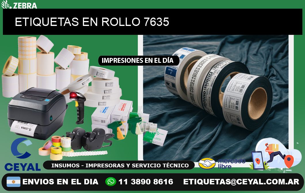 ETIQUETAS EN ROLLO 7635