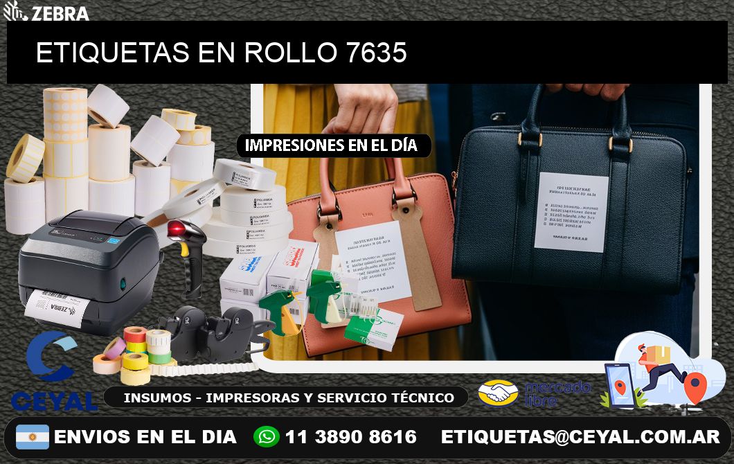 ETIQUETAS EN ROLLO 7635