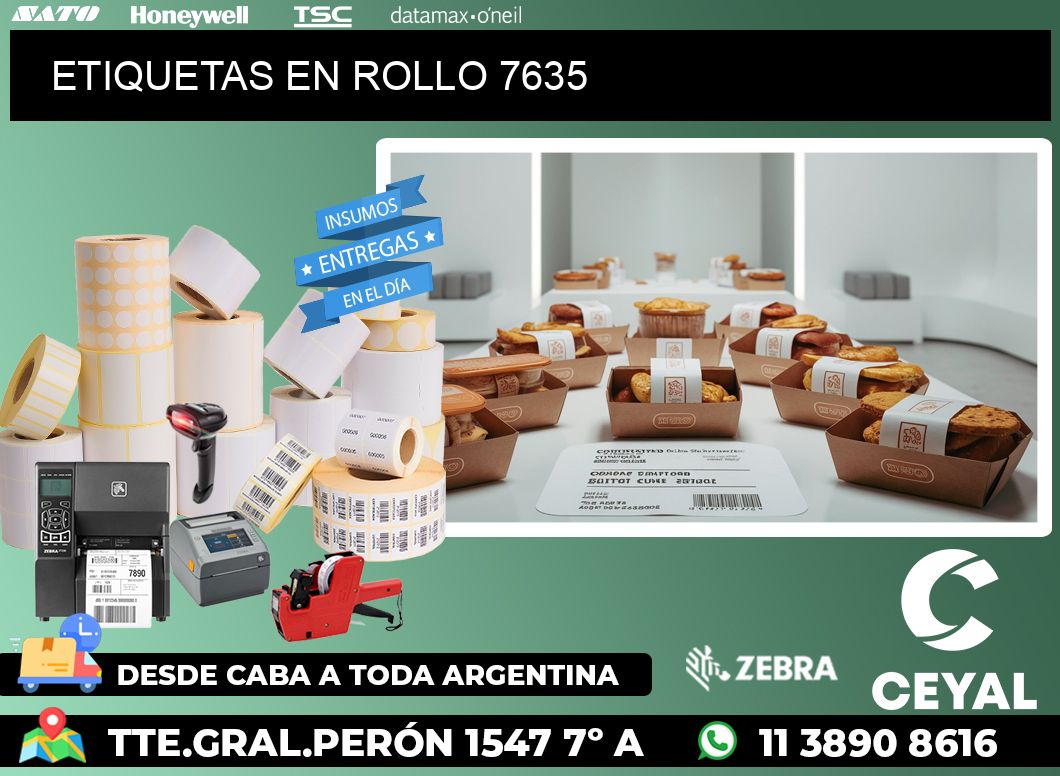 ETIQUETAS EN ROLLO 7635