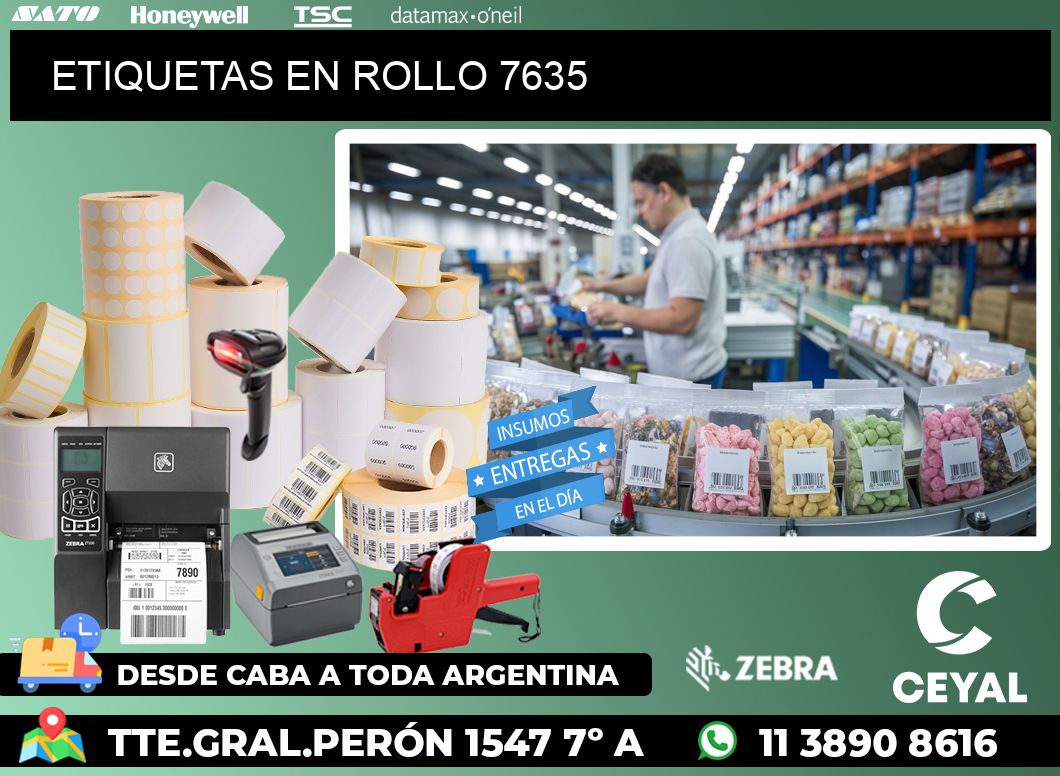 ETIQUETAS EN ROLLO 7635