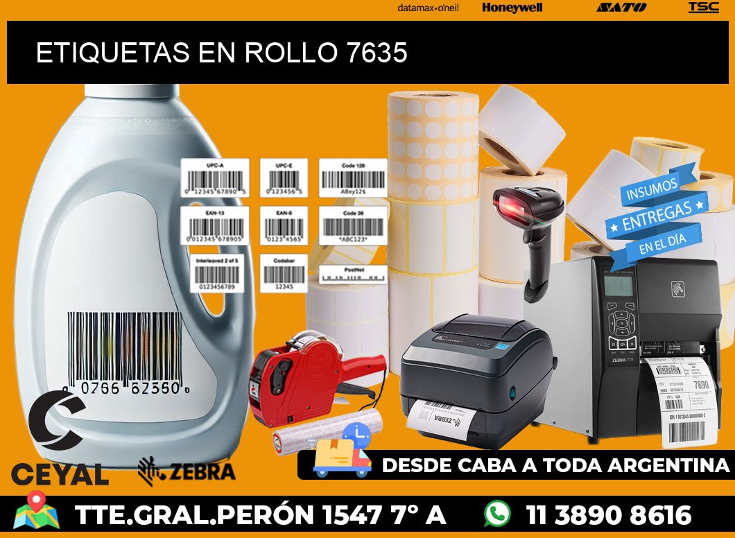 ETIQUETAS EN ROLLO 7635