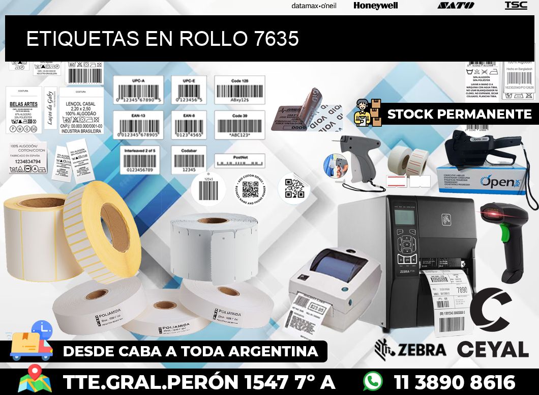 ETIQUETAS EN ROLLO 7635