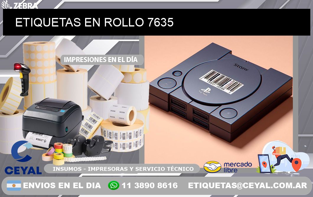 ETIQUETAS EN ROLLO 7635