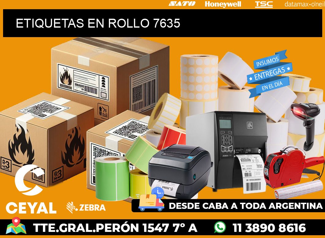 ETIQUETAS EN ROLLO 7635