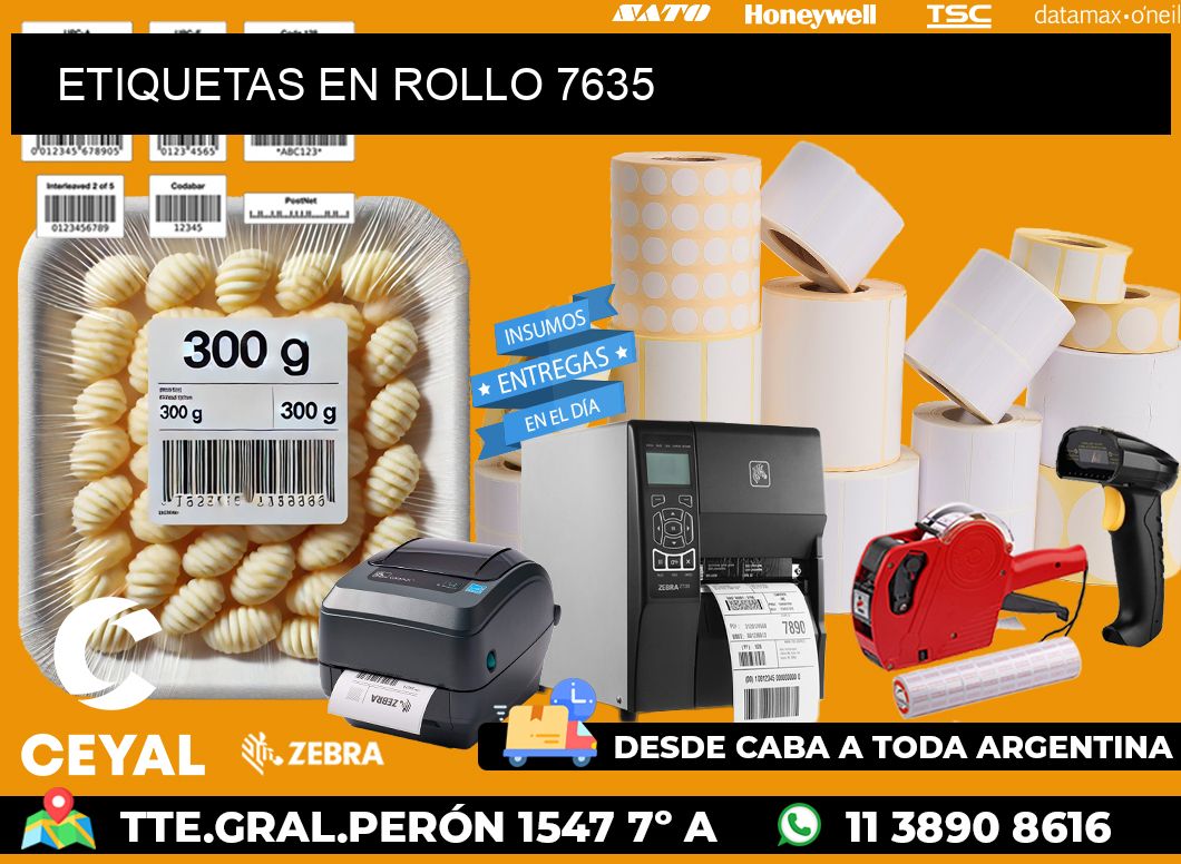 ETIQUETAS EN ROLLO 7635