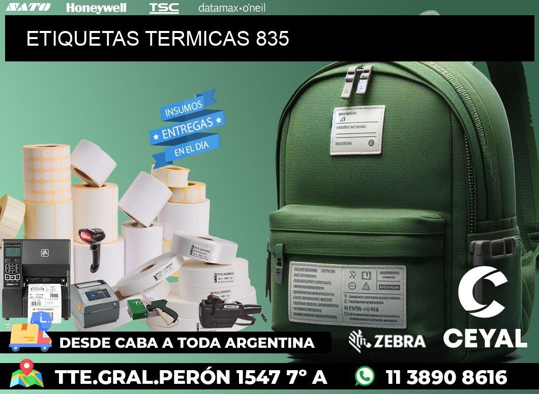 ETIQUETAS TERMICAS 835