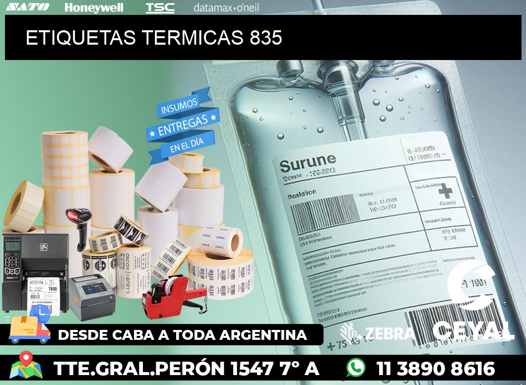 ETIQUETAS TERMICAS 835