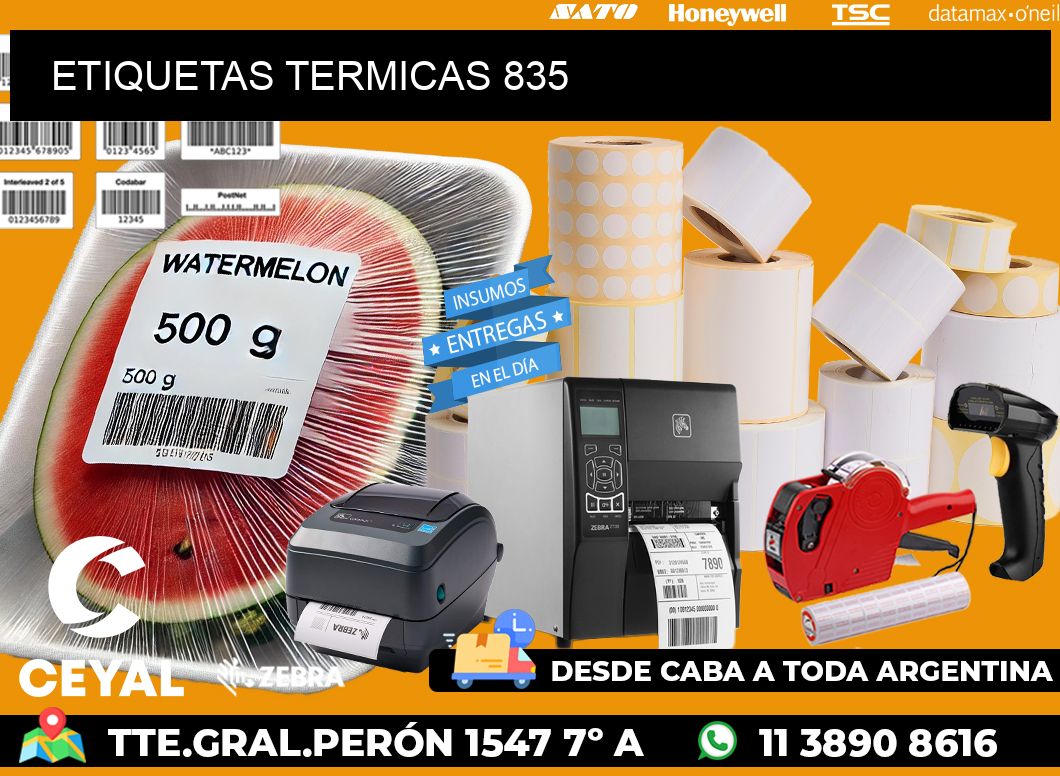 ETIQUETAS TERMICAS 835