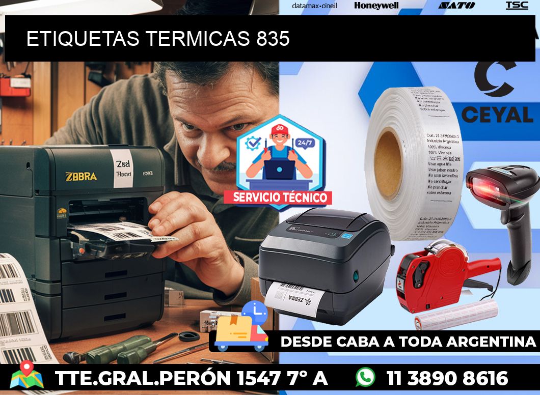 ETIQUETAS TERMICAS 835