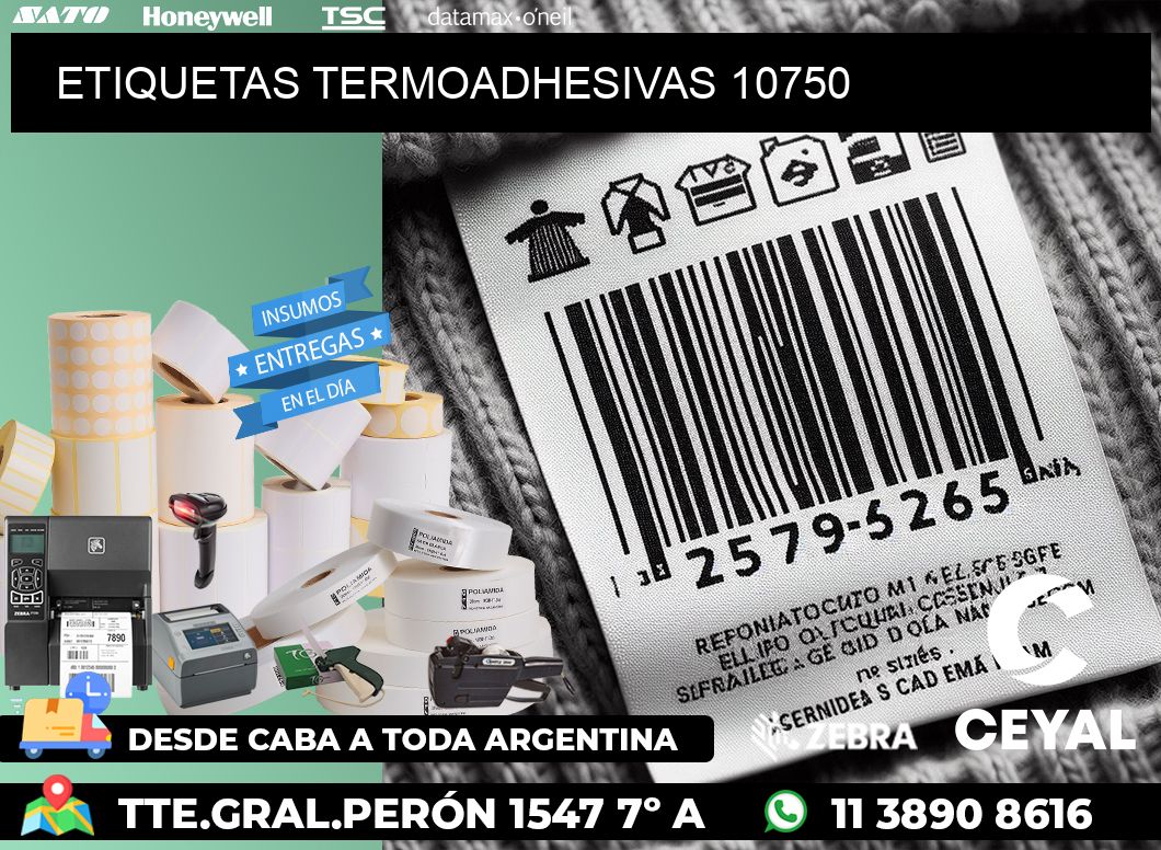 ETIQUETAS TERMOADHESIVAS 10750