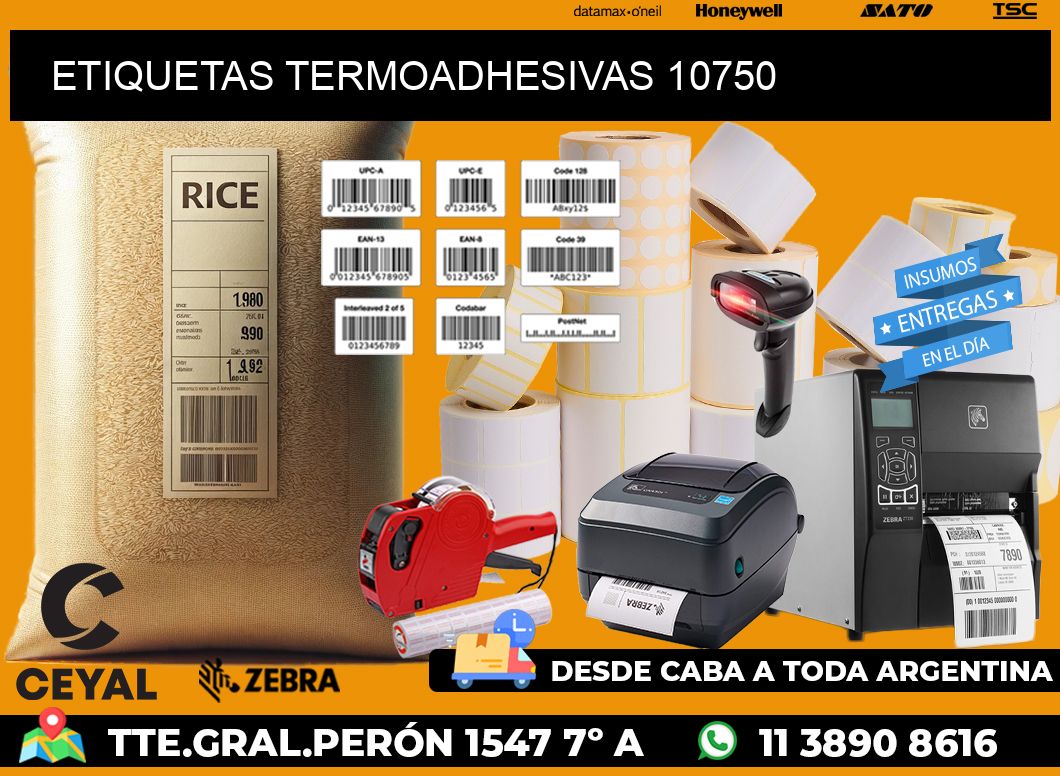 ETIQUETAS TERMOADHESIVAS 10750