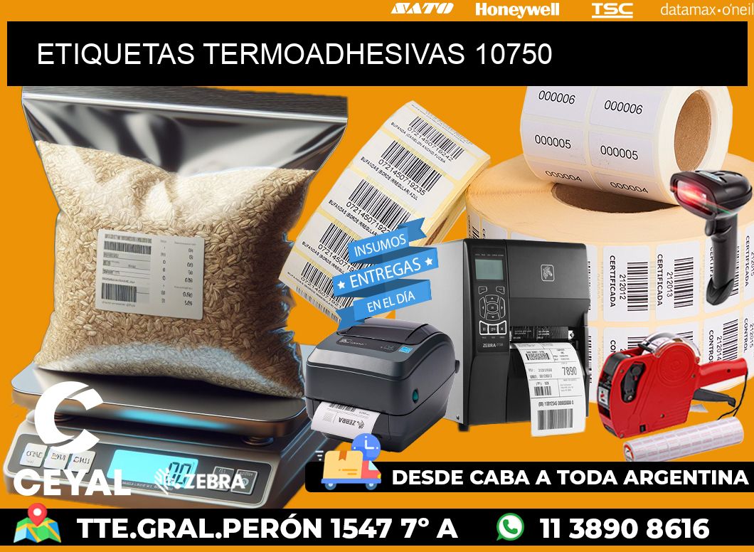 ETIQUETAS TERMOADHESIVAS 10750