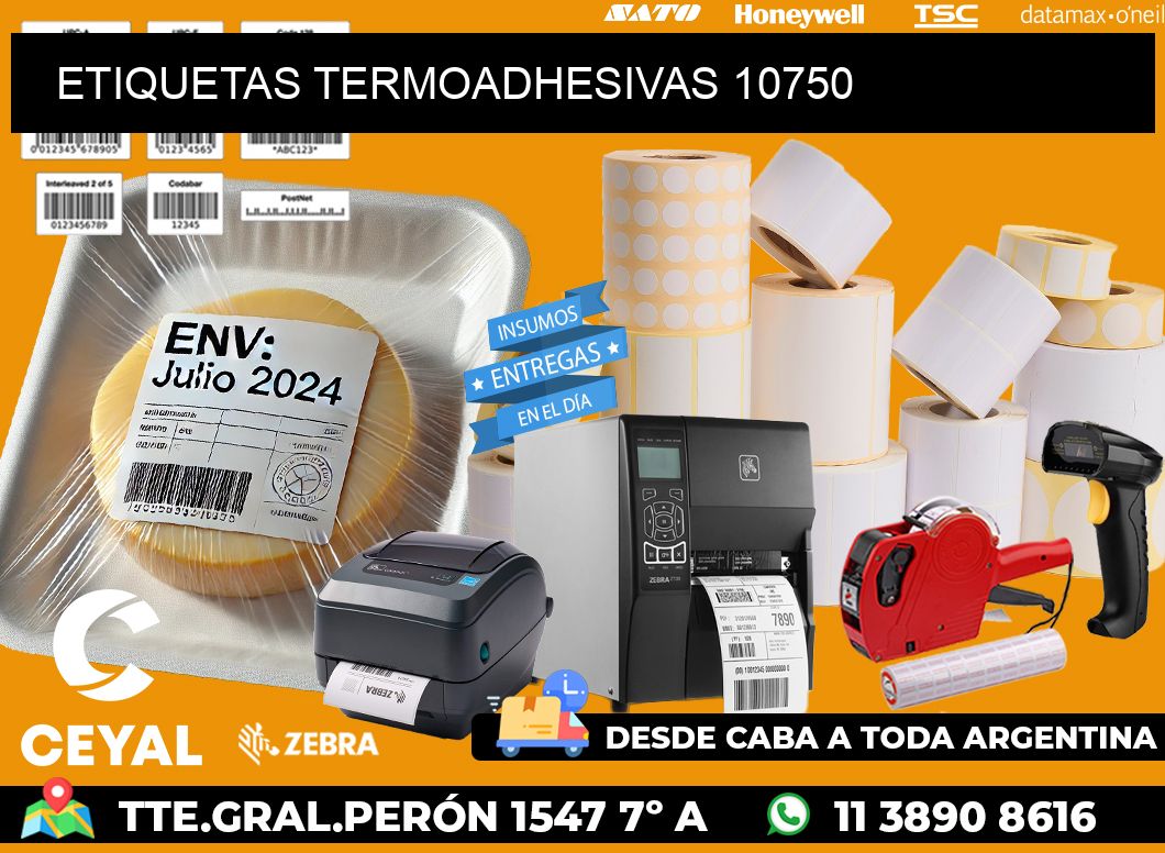 ETIQUETAS TERMOADHESIVAS 10750