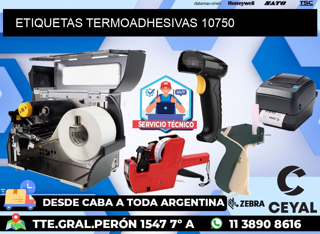 ETIQUETAS TERMOADHESIVAS 10750