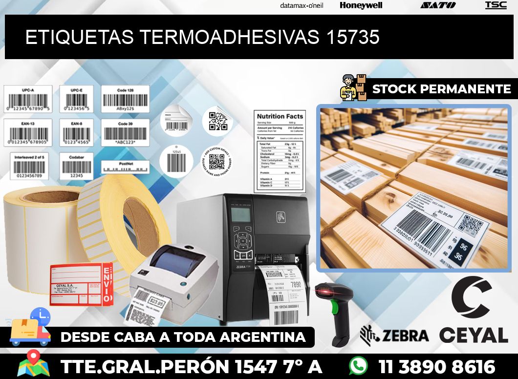 ETIQUETAS TERMOADHESIVAS 15735