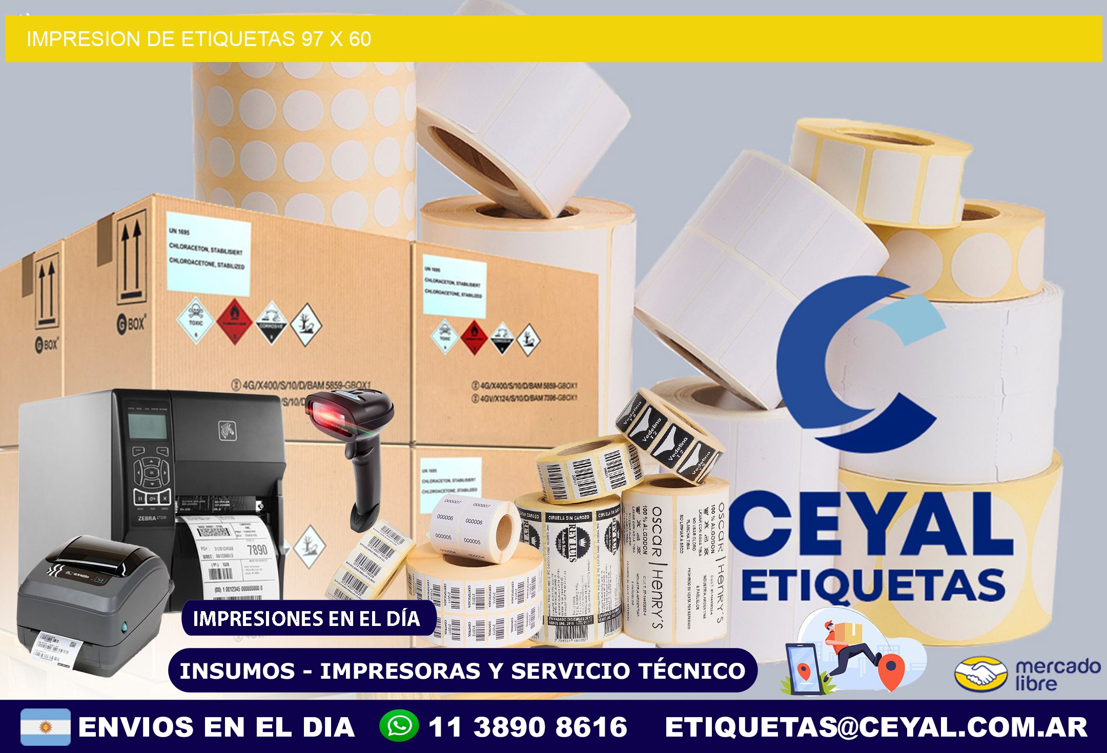 IMPRESION DE ETIQUETAS 97 x 60
