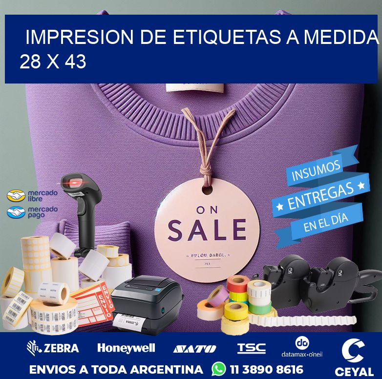 IMPRESION DE ETIQUETAS A MEDIDA 28 x 43