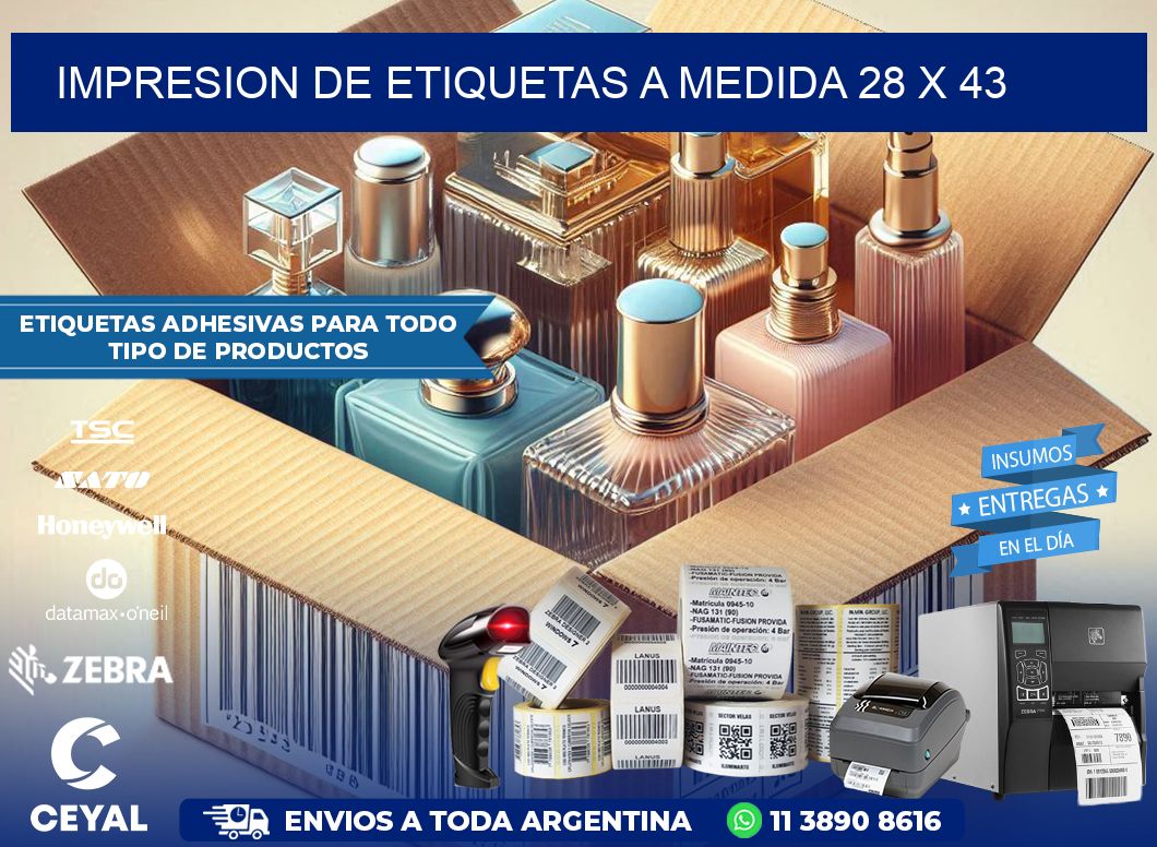 IMPRESION DE ETIQUETAS A MEDIDA 28 x 43