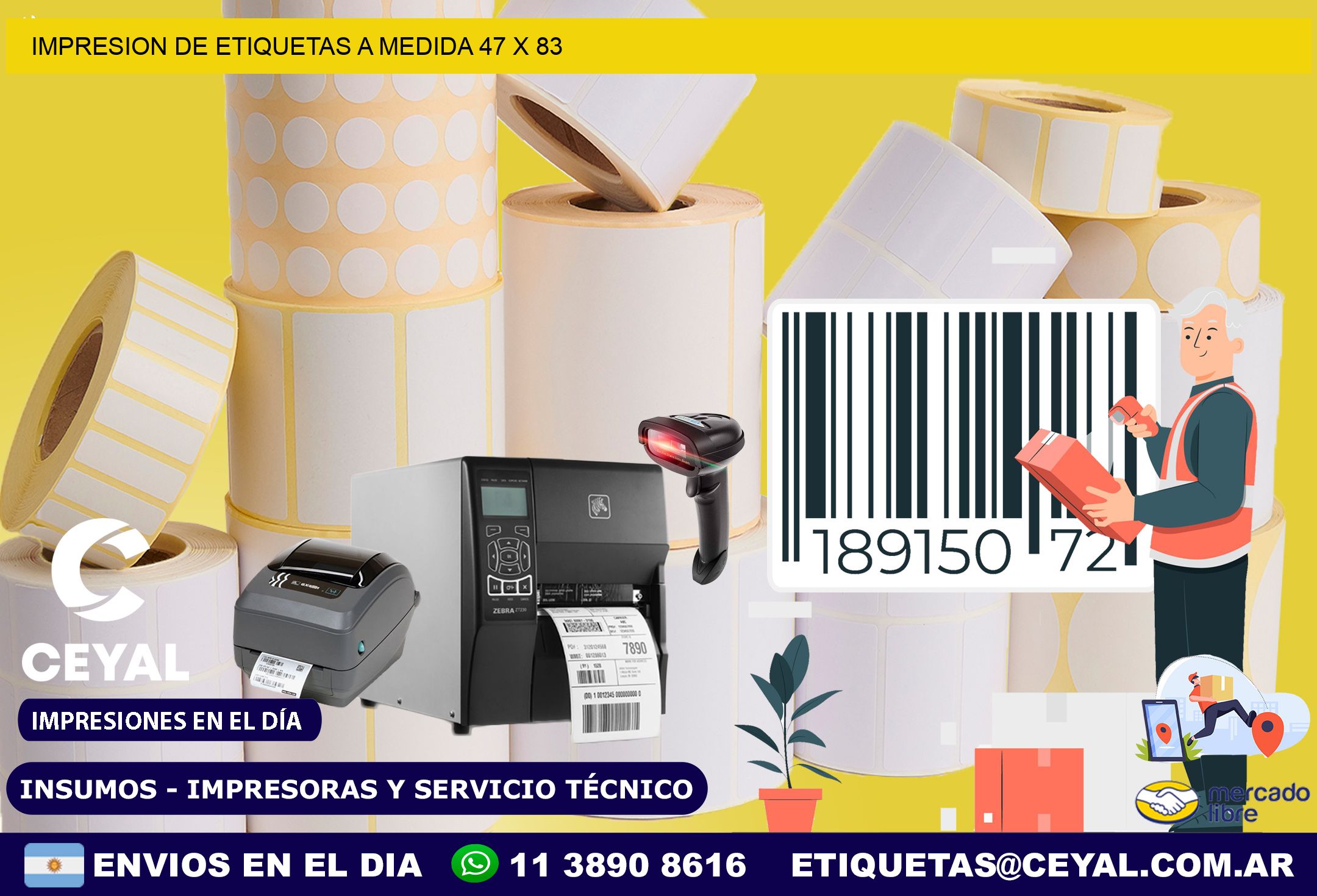 IMPRESION DE ETIQUETAS A MEDIDA 47 x 83