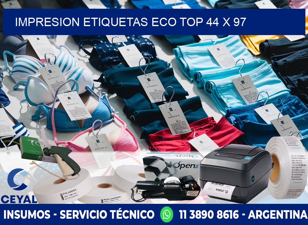 IMPRESION ETIQUETAS ECO TOP 44 x 97