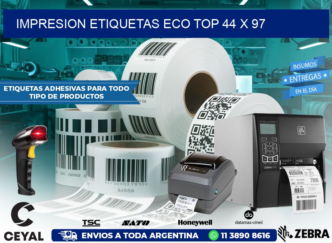 IMPRESION ETIQUETAS ECO TOP 44 x 97