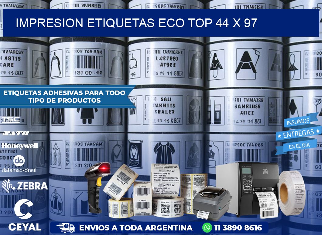 IMPRESION ETIQUETAS ECO TOP 44 x 97