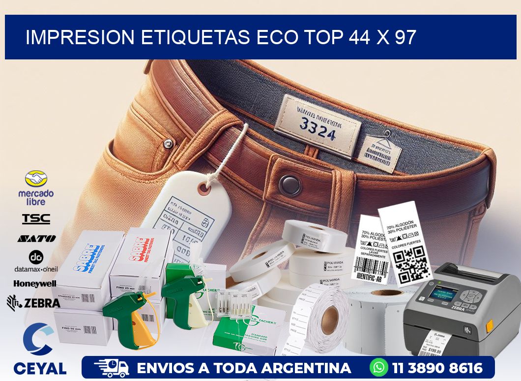 IMPRESION ETIQUETAS ECO TOP 44 x 97