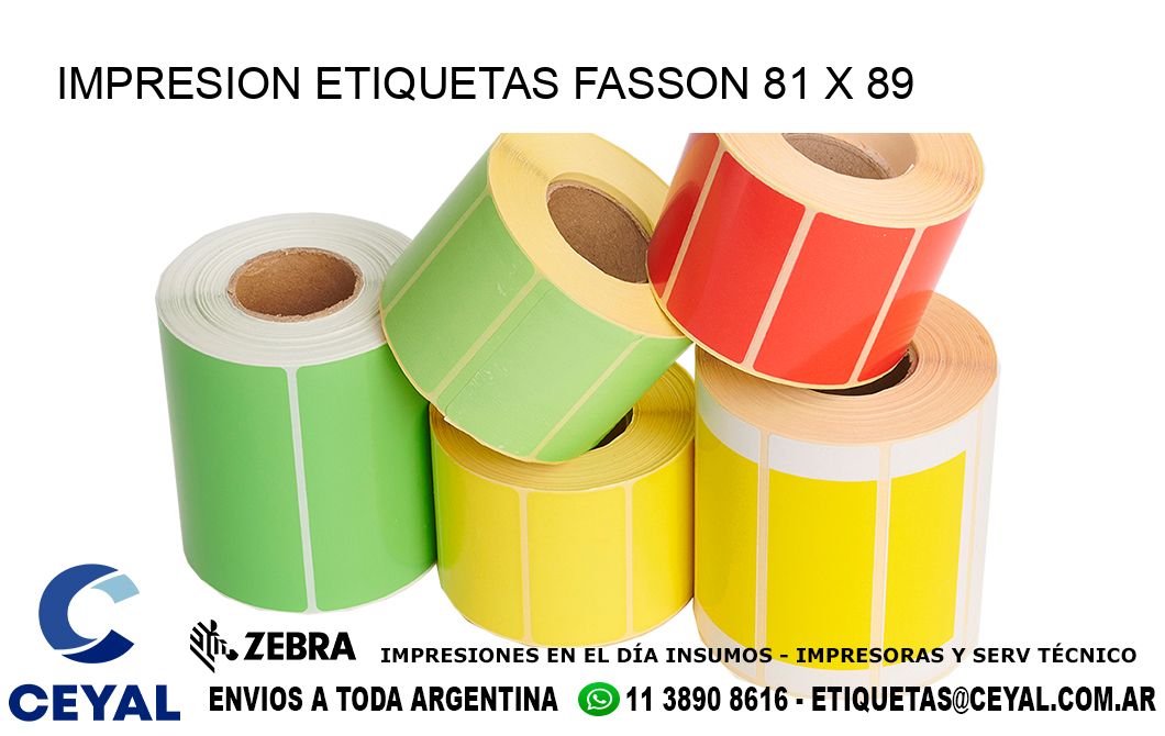 IMPRESION ETIQUETAS FASSON 81 x 89