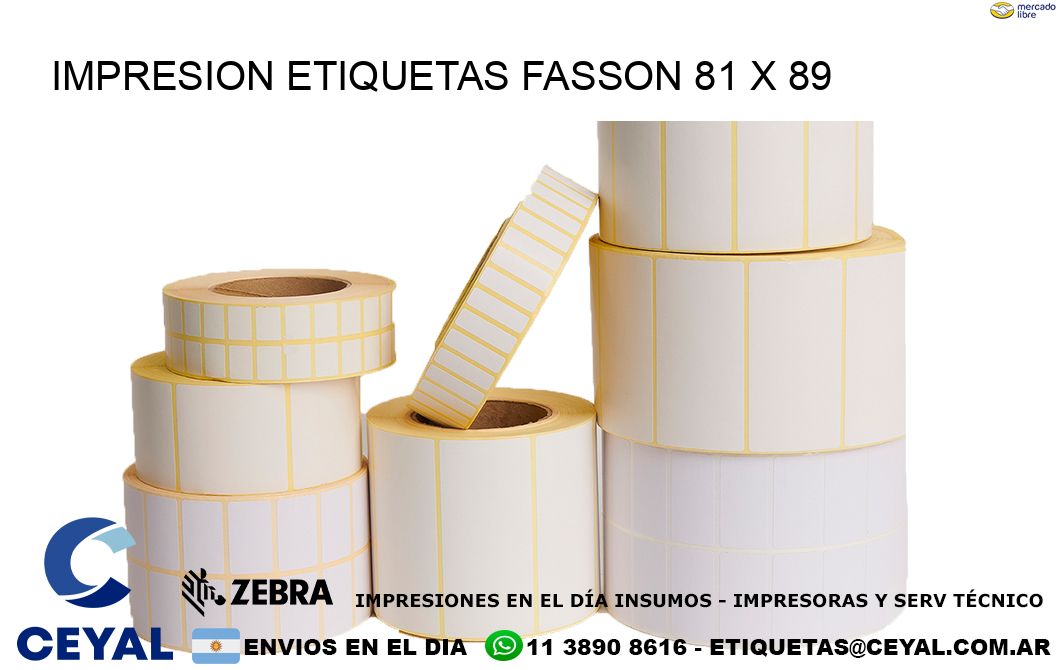 IMPRESION ETIQUETAS FASSON 81 x 89