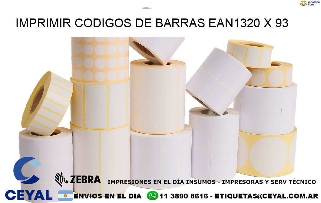 IMPRIMIR CODIGOS DE BARRAS EAN1320 x 93