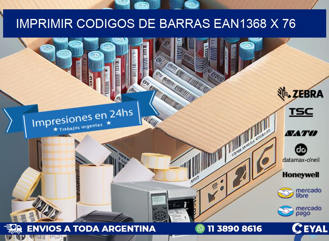 IMPRIMIR CODIGOS DE BARRAS EAN1368 x 76