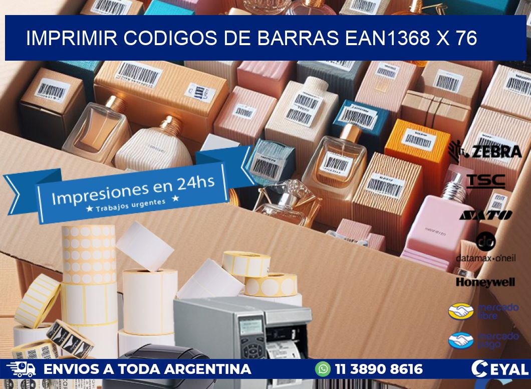 IMPRIMIR CODIGOS DE BARRAS EAN1368 x 76