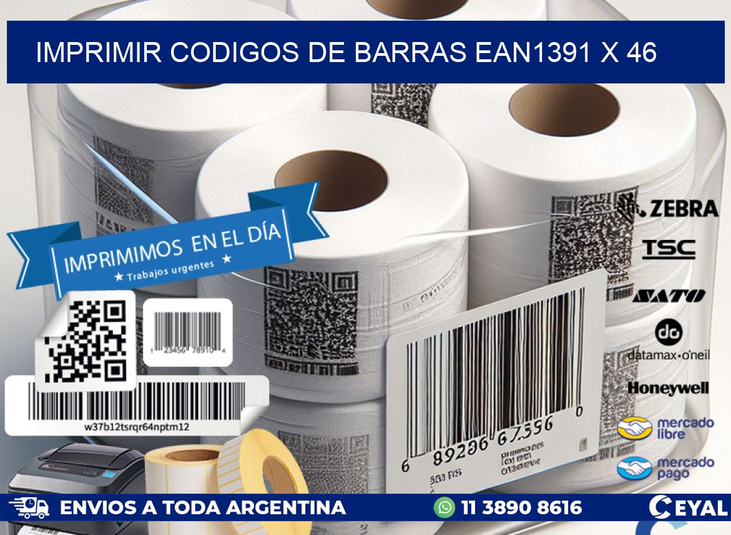 IMPRIMIR CODIGOS DE BARRAS EAN1391 x 46