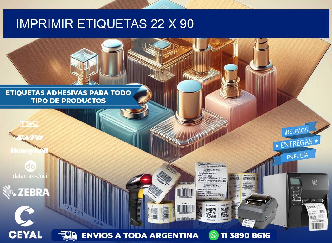 IMPRIMIR ETIQUETAS 22 x 90