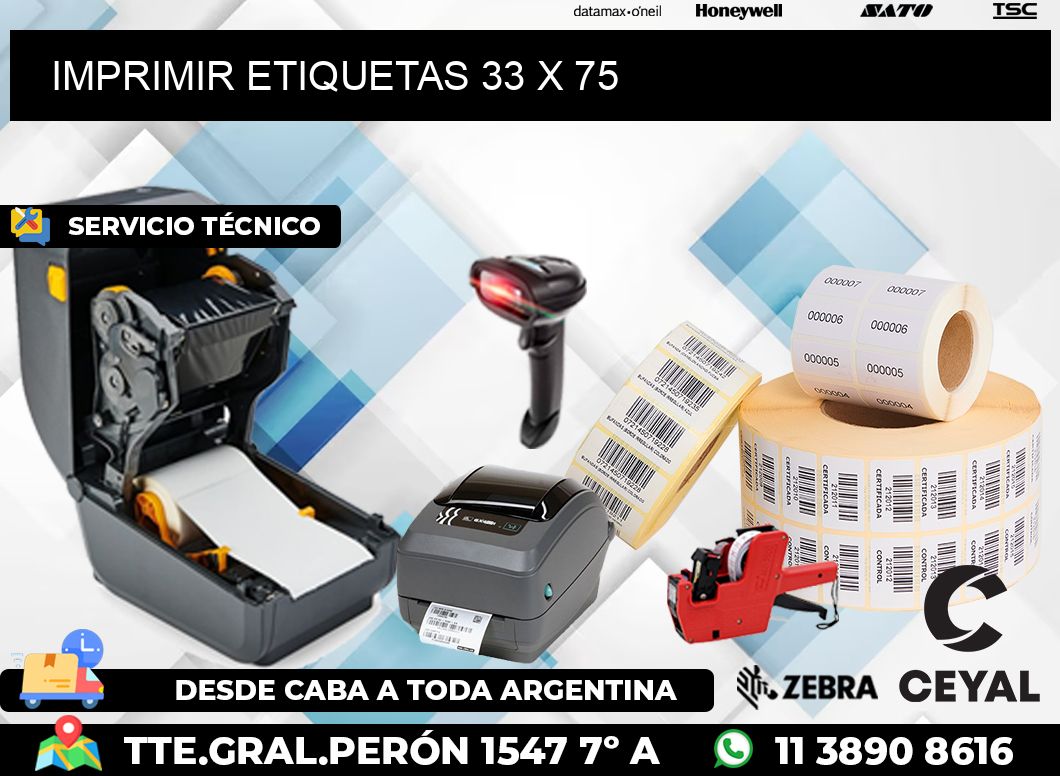 IMPRIMIR ETIQUETAS 33 x 75